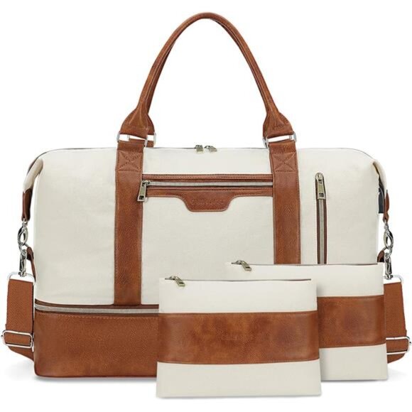 Weekender Bags For Women With Shoe Compartment Large Capacity Travel - Picture 1 of 6